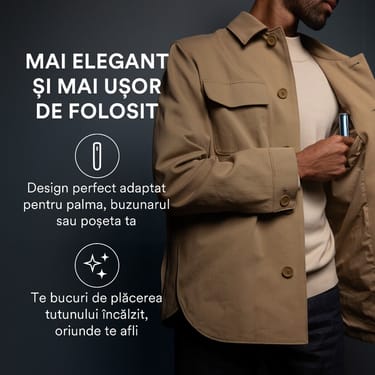 Dispozitivul Ploom AURA în culoarea Teal Electric Pop este un dispozitiv pentru tutun încălzit mai elegant și mai convenabil.
