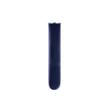 Vedere din față capac frontal texturat Ploom AURA în culoarea Navy Blue