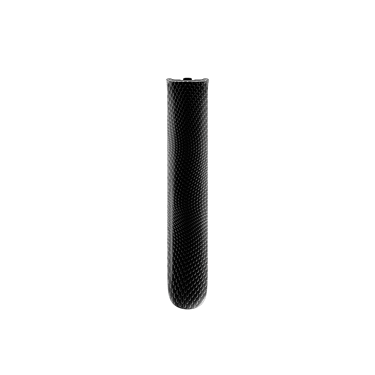 Vedere din față capac frontal texturat Ploom AURA Jet Black.