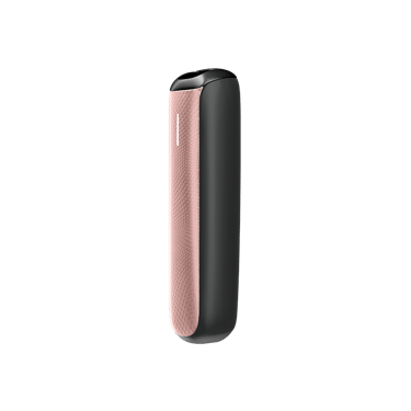 Vedere laterală capac frontal Ploom AURA Rose Gold.
