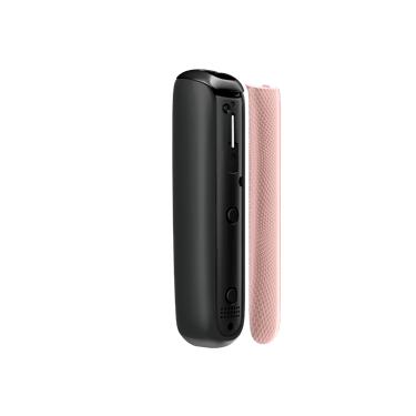 Vedere laterală capac frontal Ploom AURA Rose Gold, separat de dispozitiv.