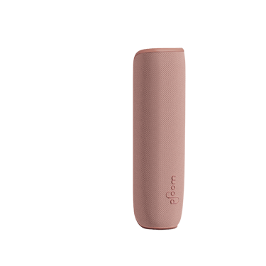 Vedere din partea dreapta pentru carcasa din material textil Rose Gold pentru Ploom Aura.
