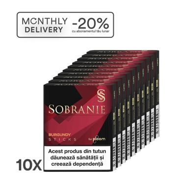 Abonament - Sobranie Burgundy Sticks - 1 cartuș