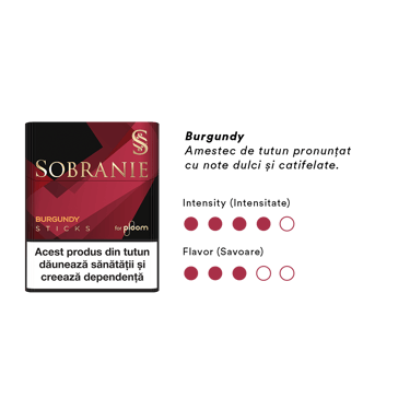 Pachet Sobranie Burgundy Sticks