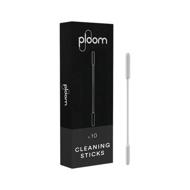 Ploom cleaning sticks packaging with close-up view of accessory.