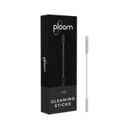 Ploom cleaning sticks packaging with close-up view of accessory.