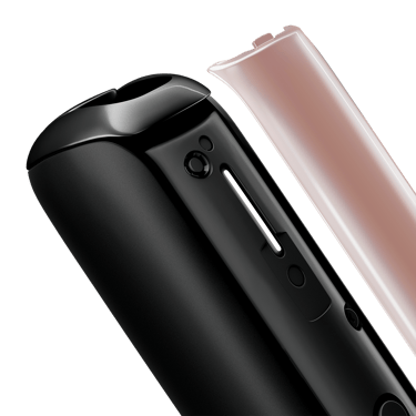 Prim-plan capac frontal Ploom AURA Rose Gold, detașat de dispozitiv.
