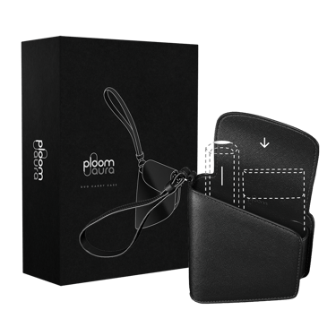Husă din piele Black Saffiano pentru Ploom AURA