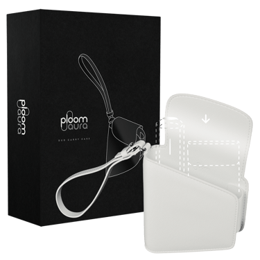 Husă din piele White Saffiano pentru Ploom AURA