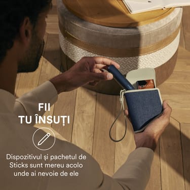 Husă din piele Black Saffiano pentru Ploom AURA