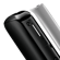 Prim-plan capac frontal texturat Ploom AURA Jet Black, detașat de dispozitiv.