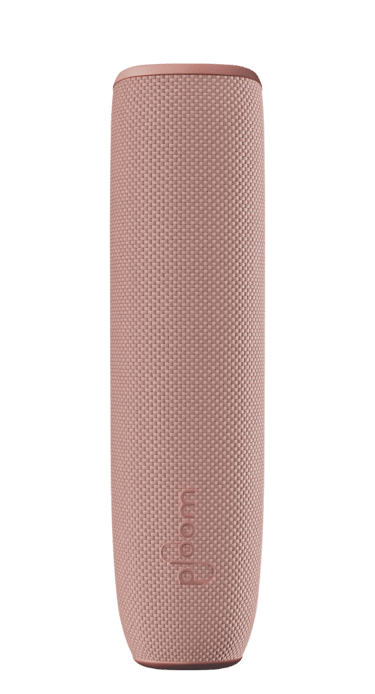 Vedere fata carcasa din material textil Rose Gold pentru Ploom Aura