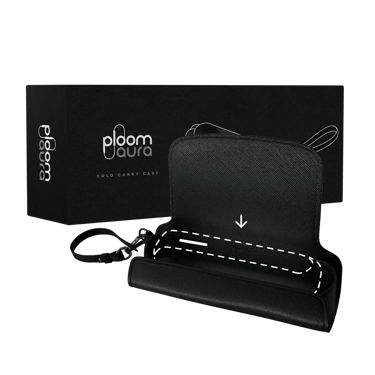 Etui din piele Black Saffiano pentru Ploom AURA