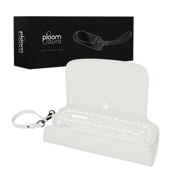 Etui din piele White Saffiano pentru Ploom AURA
