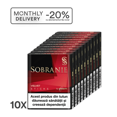 Abonament - Sobranie Velvet Sticks - 1 cartuș