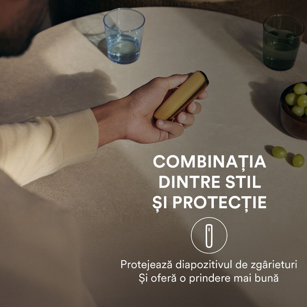 Ploom AURA Carcasa din material textil Teal Electric Pop: exprimă-te cu culori vibrante diferite.
