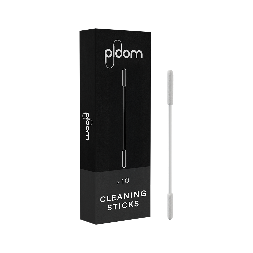 Ploom cleaning sticks packaging with close-up view of accessory.
