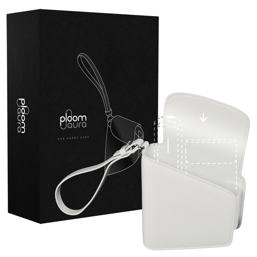 Husă din piele White Saffiano pentru Ploom AURA