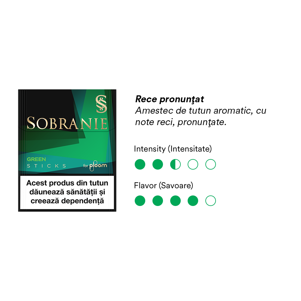 Pachet Sobranie Green Sticks