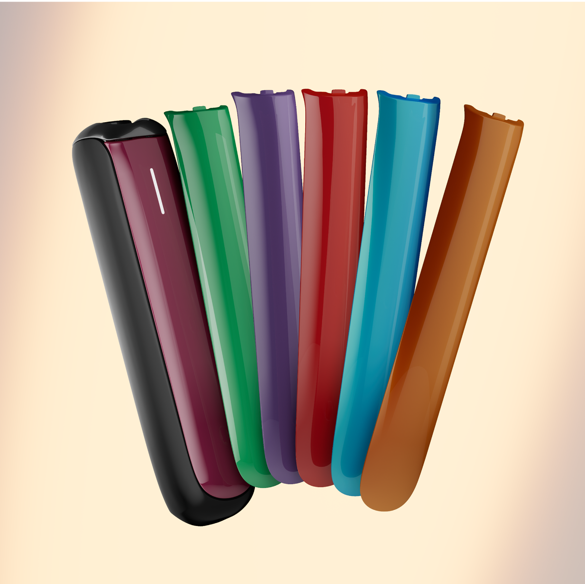 capac frontal din material textil Mango Sorbet pentru Ploom AURA și alte variații de culoare pentru capacul frontal.
