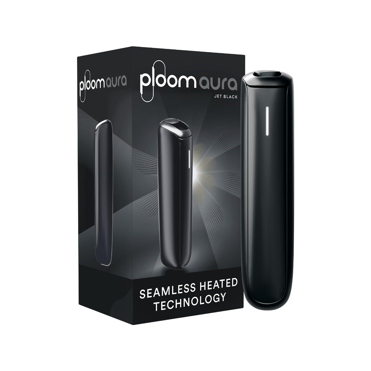 Ploom AURA Jet Black pack with device