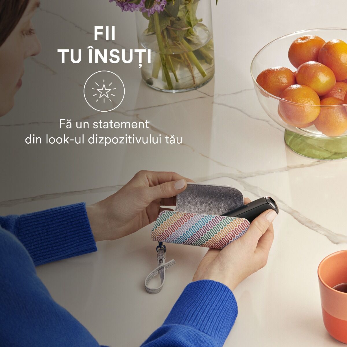 Etui din piele Fuchsia Flair pentru Ploom AURA